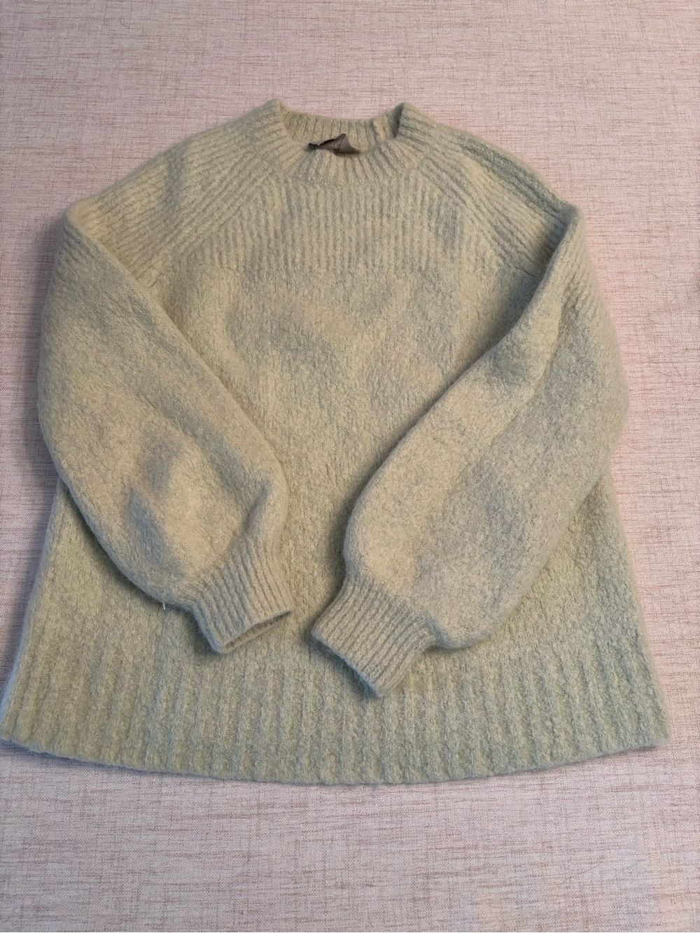 Everlane Alpaca Merino Wool Seafoam Green Crewneck Sweater Size Small